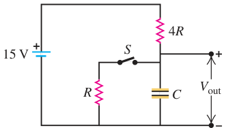 Mạch định thời RC của bài 26.82