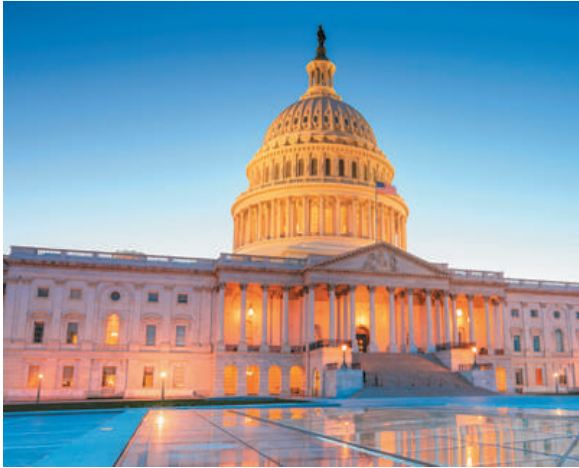 Ứng dụng Sinh học: Tòa nhà Quốc hội Mỹ tại Washington được xây dựng bằng đá granite có chứa một lượng nhỏ uranium tự nhiên.